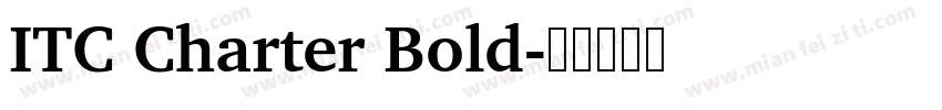 ITC Charter Bold字体转换